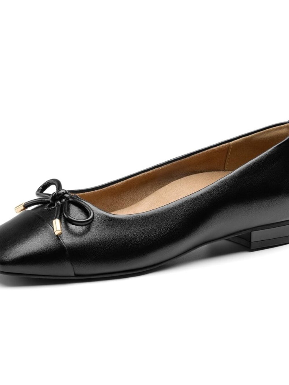 Ballet Flats for Women Bow Square Toe Arch Support Ballerina